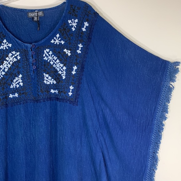 Be Beach by Exist S/M Boho Embellished Fringed Denim Swimsuit Cover Up. - Picture 4 of 8